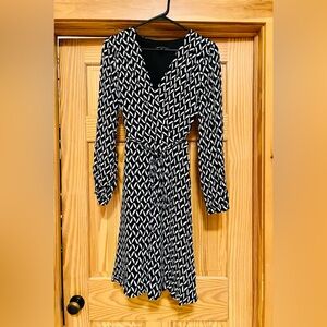 Dark navy wrap dress